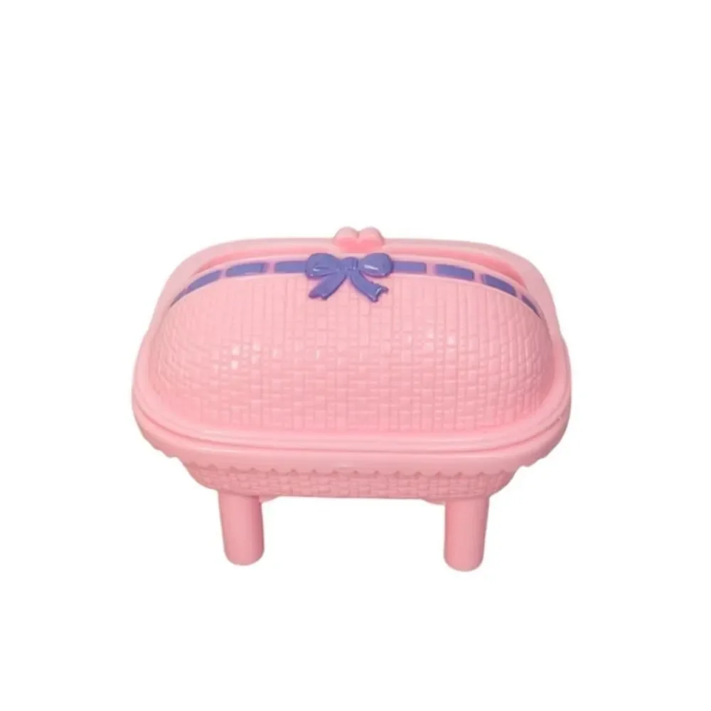 PLAYSKOOL Dollhouse TWIN BABY BED BASSINET CRIB for 2.5 inch INFANT DOLLS Rare!